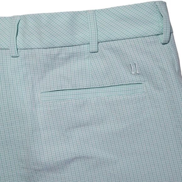 Walter Hagen Shorts Men Size 34 Seersucker Golf Gripper Stretch Waistband Green - Picture 9 of 15